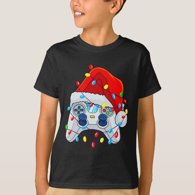 Spelkontrollanten Jultomten Hat Gamer Boys 1 T Shirt (Framsida)