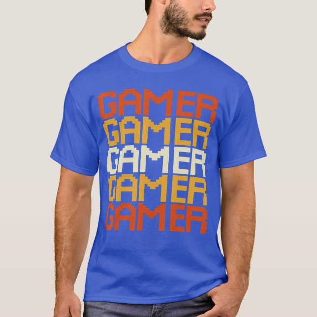 Spelkontrolldator Sport Spelare Present Retro T Shirt (Framsida)
