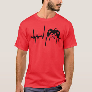 Spelkontrollens pulsslag Gamer-pojke T Shirt