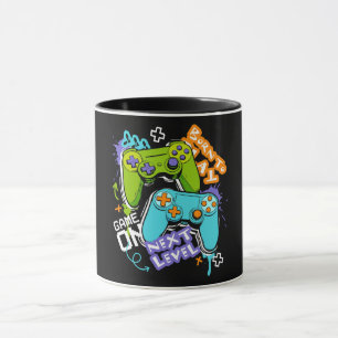 Spelkontroller Graffiti Spelande Född att spela  Mugg