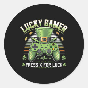 Spelkontroller Irländska Spelare Pojkar St Patrick Runt Klistermärke