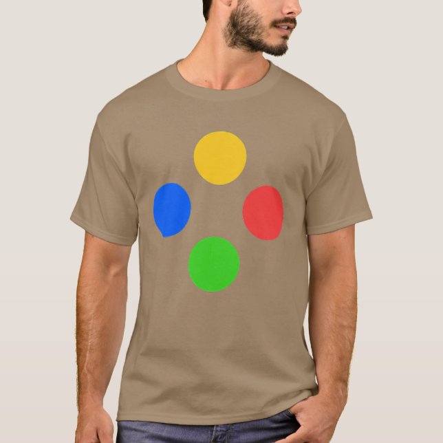 Spelkontrollerknappar ABXY vänner T Shirt (Framsida)