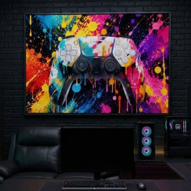 Spelkontrolls Väggkonst Canvastryck (Gamming Controller Wall Art)