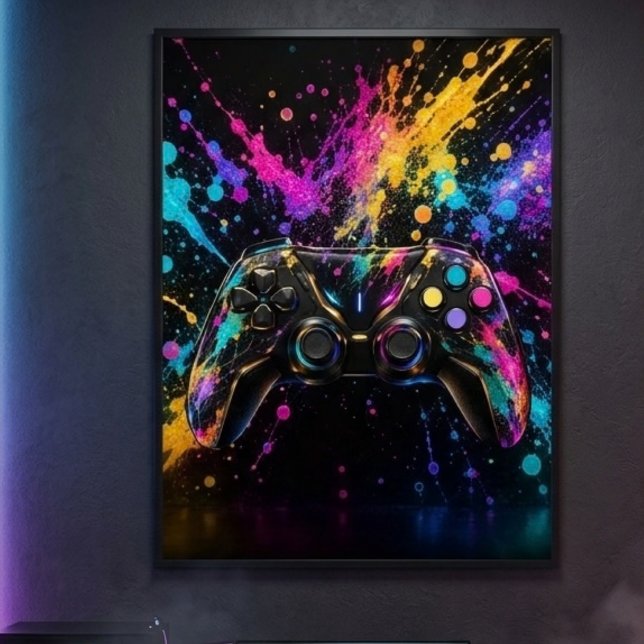 Spelkontrollväggkonst Poster (Gaming Controller Wall Art Poster)