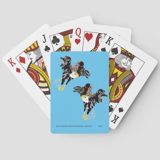 SPELKORT: AMERIKANSK VITÖRN CASINOKORT (Baksidan)
