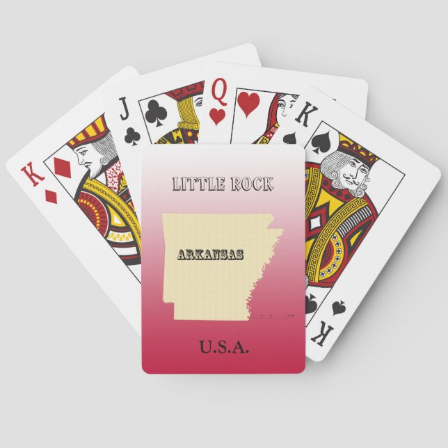 Spelkort - Arkansas State Karta med City (Baksidan)