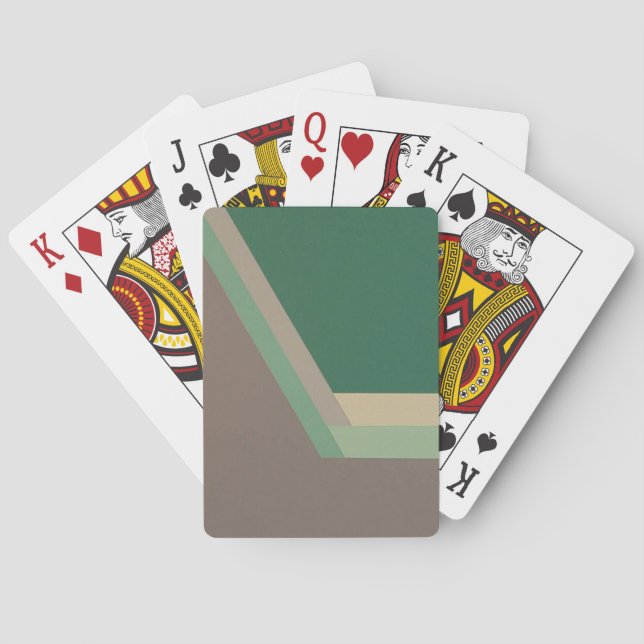 Spelkort ART DECO (mynta/grått) (Baksidan)