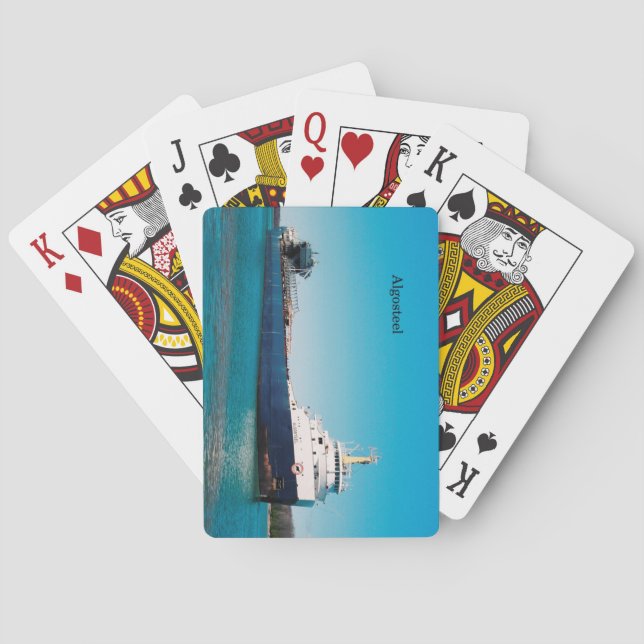 Spelkort av algostål (Baksidan)