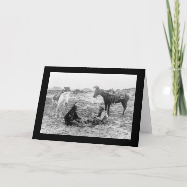 Spelkort Cowboy och indisk 1915 Kort (Framsida)