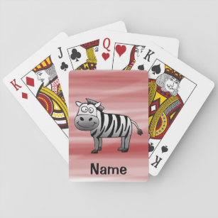 Spelkort, Cute Zebra Tecknad Casinokort