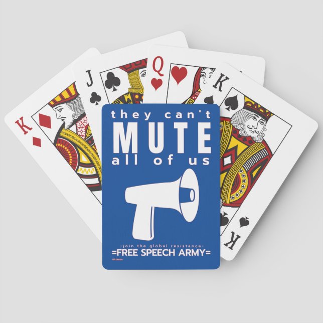 Spelkort "DE KAN INTE MUTE..." (Baksidan)