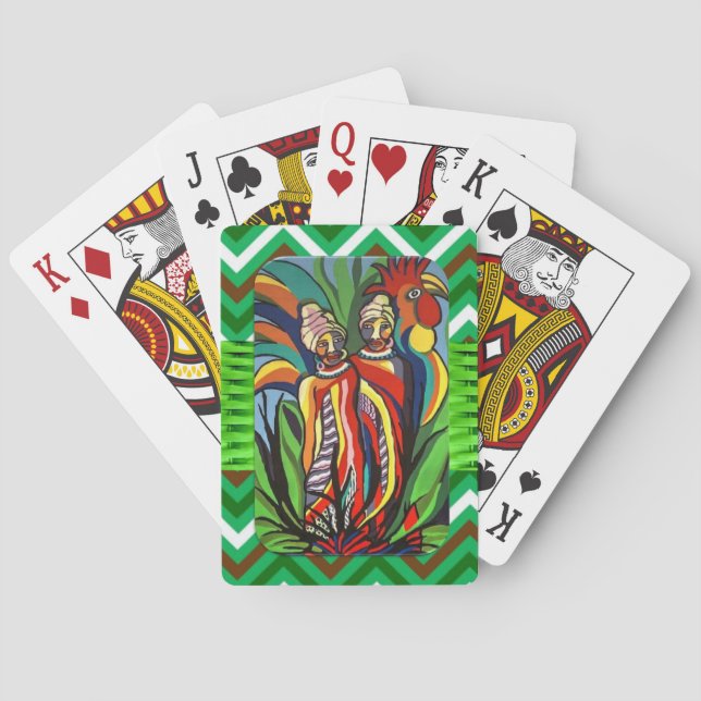 Spelkort Deck African Women Parrot (Baksidan)