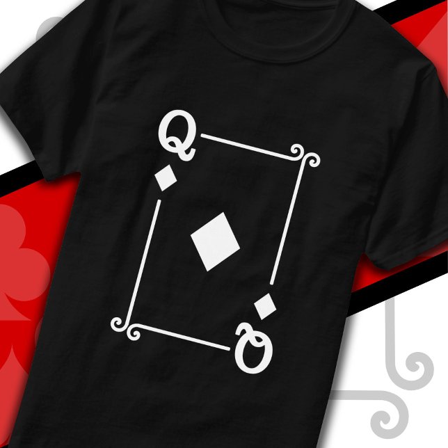 Spelkort Dräkt Dronning Ruter Kort Dronning T Shirt (Skapare uppladdad)