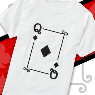 Spelkort, drottning Diamonds Card Queen T Shirt