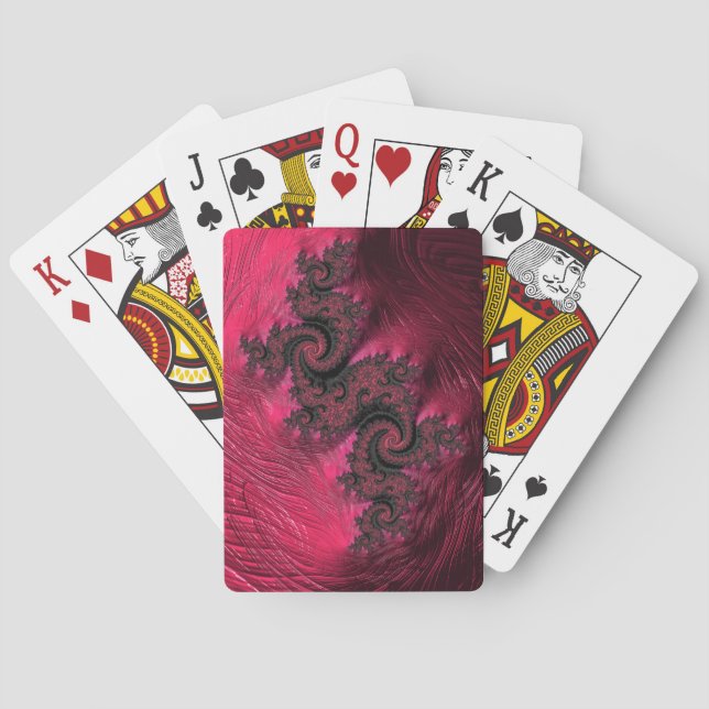 Spelkort - F408 "Rosa Dragon" (Baksidan)