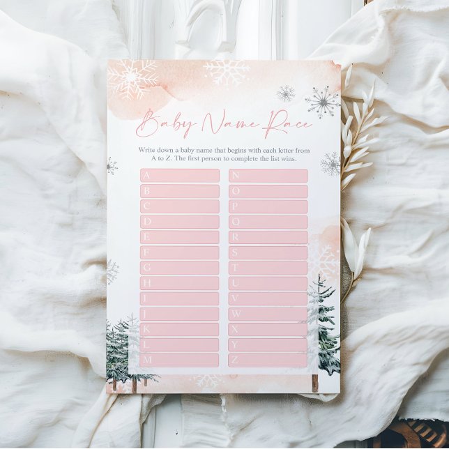 Spelkort för babyskor Namn Tävling (Skapare uppladdad)