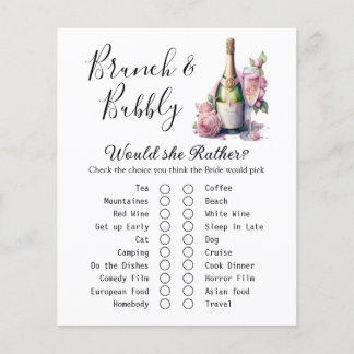 Spelkort för Brunch- och Bubly-Möhippor