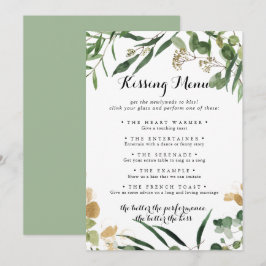 Spelkort för den tropiska Guld-Grönten Bröllop Kis