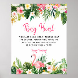 Spelkort för den tropiska Möhippan Ring Hunt Poster