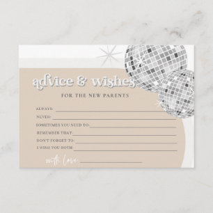 Spelkort för Disco Advice och Önskemål Baby Shower Tilläggskort