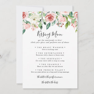 Spelkort för elegant Daety Bröllop Kissing Menu