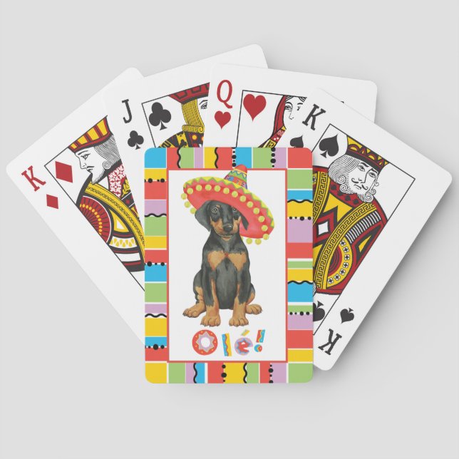 Spelkort för Fiesta Doberman Pinscher (Baksidan)