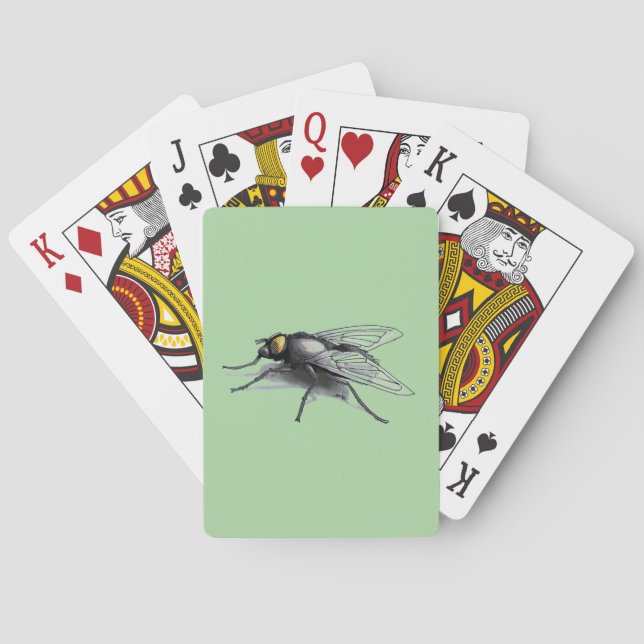 Spelkort för Fly Buddy grönt Poker (Baksidan)