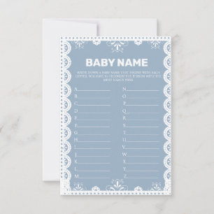 Spelkort för förslag från mexikanska Theme Baby Na Inbjudningar