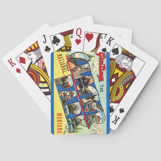 Spelkort för Glacier Park Hälsning vykort (Baksidan)