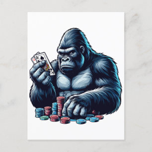 Spelkort för gorillapa poker-spelkasino vykort