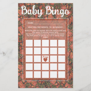 Spelkort för jordgubbar Baby Bingo Brevpapper