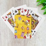 Spelkort för jultomten Mönster<br><div class="desc">Vi presenterar vår festliga julkort - perfekten för att ge dig lite helgdag till din spelkväll eller poker bord! Det här unika kortdäcket har ett vismiskt och glatt Jultomten och presenter mönster som säkert ger dig ett leende till ansikte och ett streck av julmagi till dina spel. 🎅 Ho! Tomten...</div>