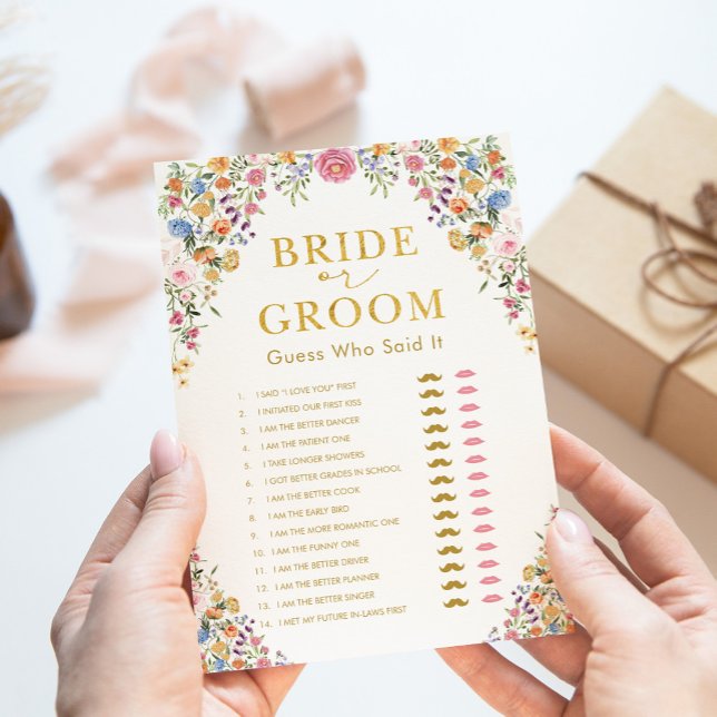 Spelkort för Möhippa av vildblomma eller groom Inbjudningar (Skapare uppladdad)