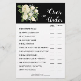 Spelkort för över- eller under Par Flygblad