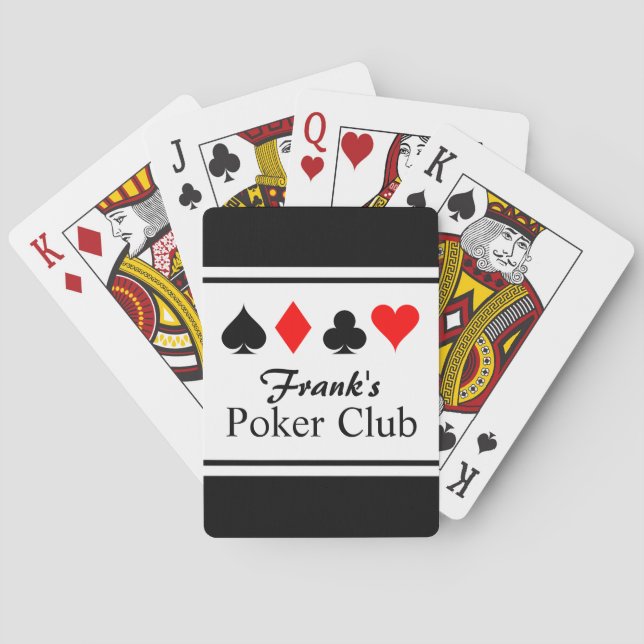 Spelkort för poker i personlig namn (Baksidan)