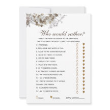 Spelkort för redigerbara frågor, Rustic Möhippa