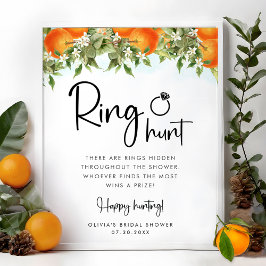 Spelkort för ring Hunt Orange Möhippa  Poster