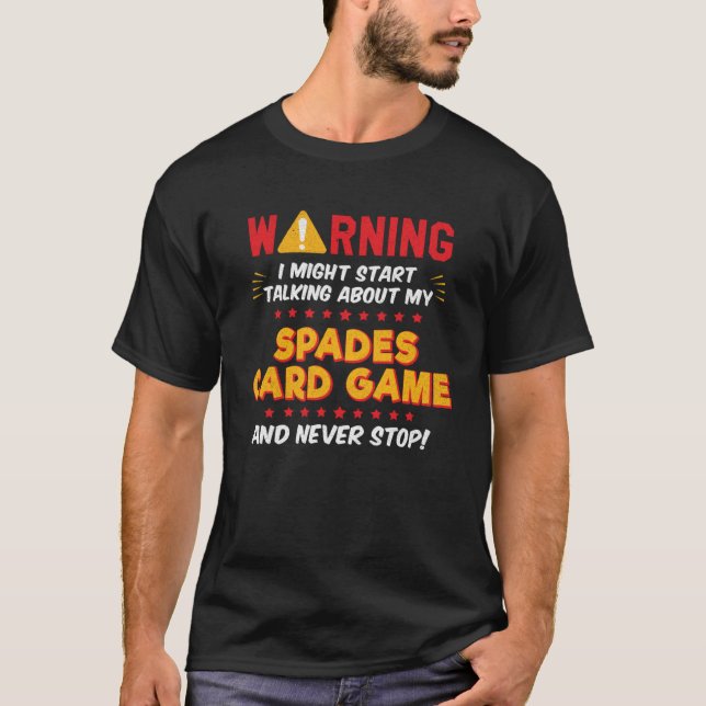 Spelkort för spade Joke Graphic T Shirt (Framsida)
