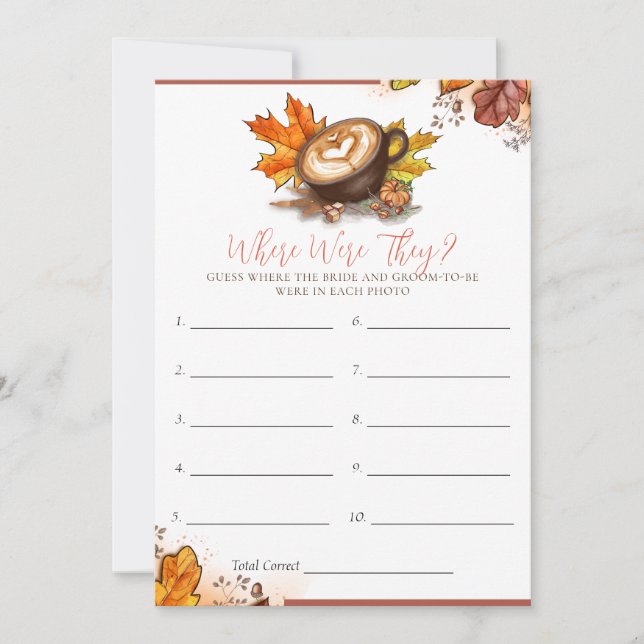 Spelkort för vattenfärgen Espresso Kärlek Möhippa Inbjudningar (Framsida)