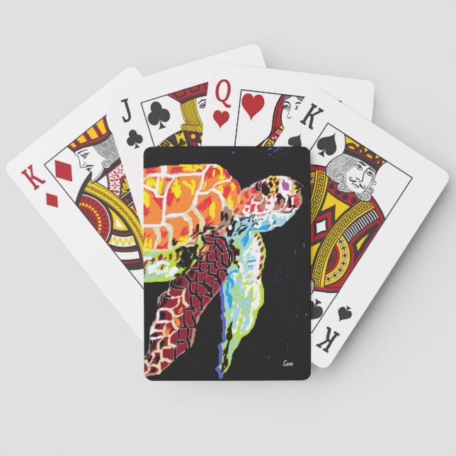 Spelkort/ Havssköldpadda Spel Kort (Baksidan)