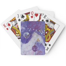 Spelkort i Moon Mountain-design