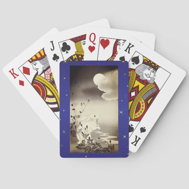 SPELKORT JAPANESE RABBIT OCH MÅNE (Baksidan)