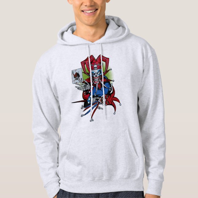 Spelkort, Joker T-Shirt Hoodie (Framsida)