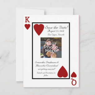 Spelkort King/Queen Foto Spara Datumet