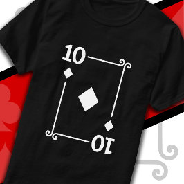 Spelkort kostar tio kort 10 av diamanter t shirt