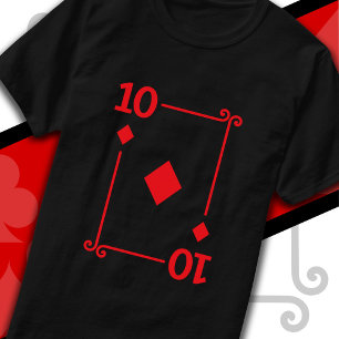 Spelkort kostar tio kort 10 av diamanter t shirt