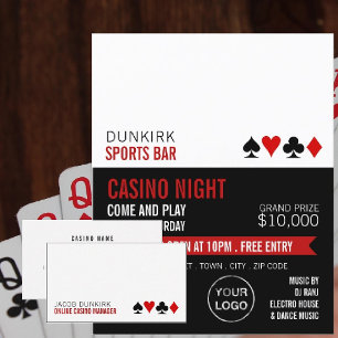 Spelkort Kostym, kasino, spelbranschen Visitkort