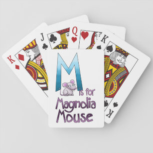 Spelkort, M är för Magnolia Mouse Spel Kort