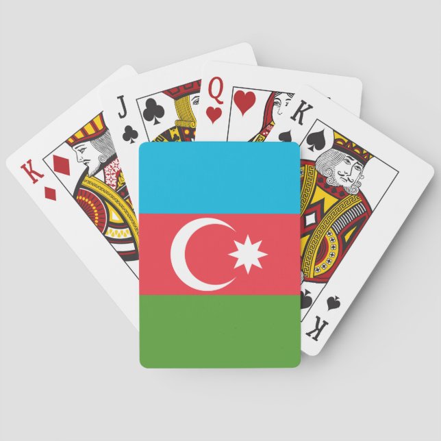 Spelkort med Azerbajdzjans flagga (Baksidan)