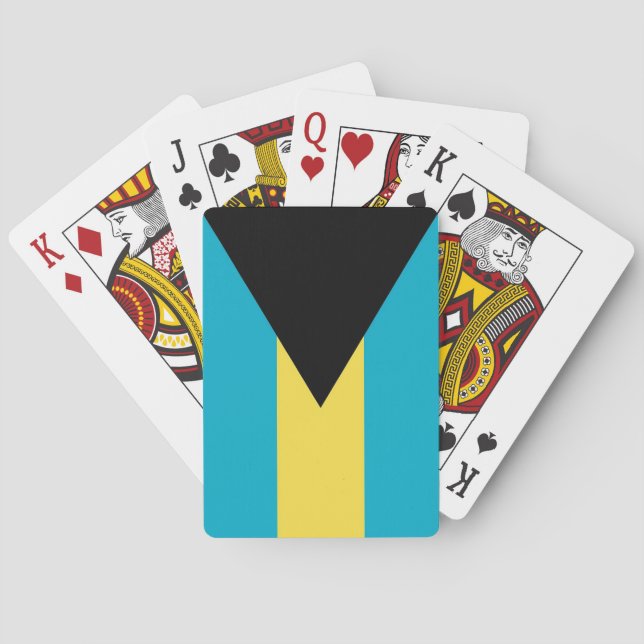 Spelkort med Bahamas flagga (Baksidan)